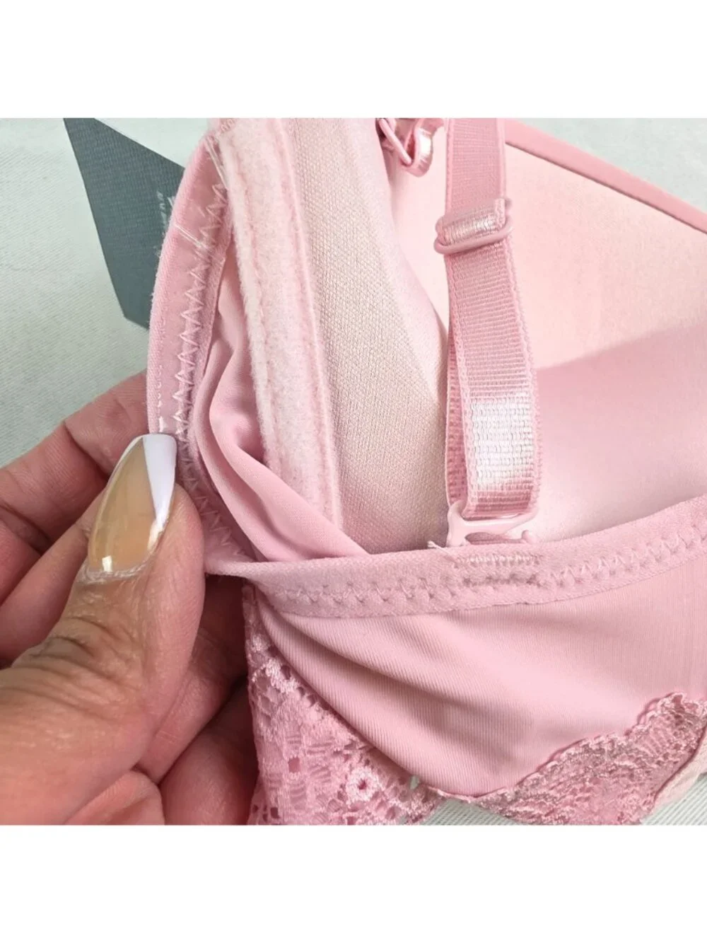 Rene Rofe Wild Dream Bra 34B Wireless Push Up Lace Bandeau Convertible NWT